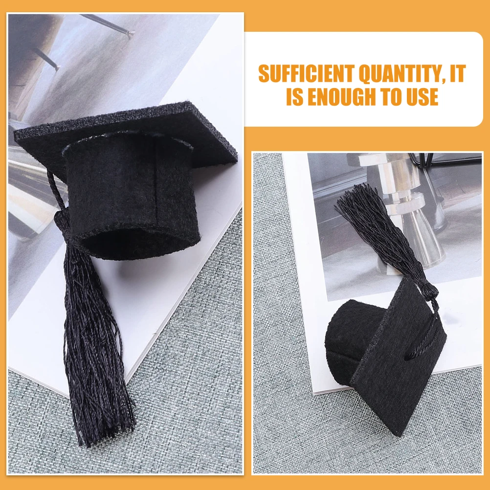 

12 Pcs Doctor Hat Decoration Bottle Topper Grad Caps Graduation Bouquets Toppers Bachelor's Party Has