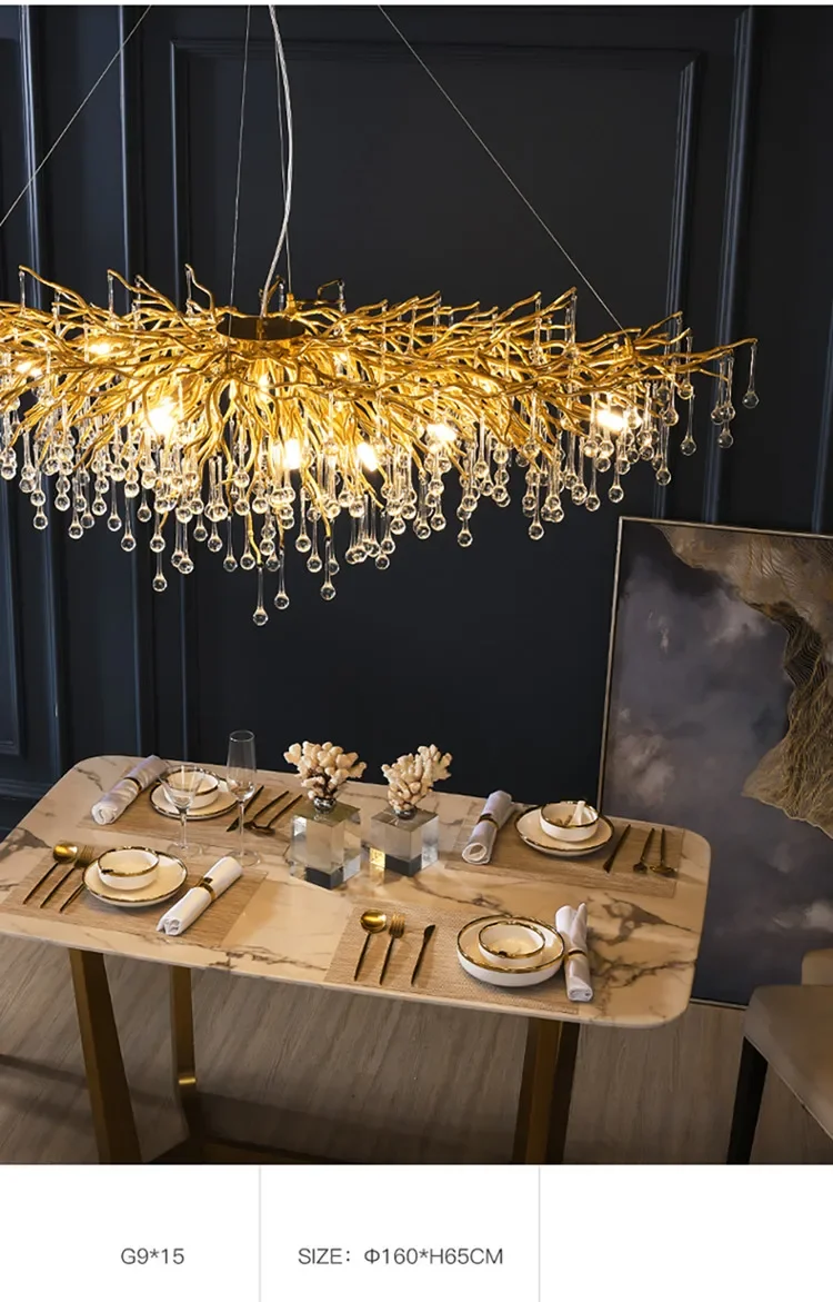 Luxury Crystal led Ceiling Lights Chandeliers Home Hanging Pendant Lamp Living Dining Room Bedroom Lustre Lampara techo