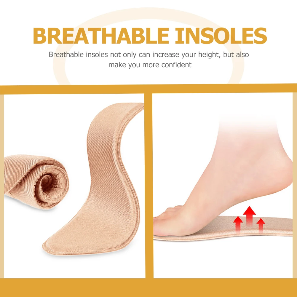 Plantillas transpirables, almohadillas de espuma viscoelástica, absorbentes de golpes, antideslizantes, lavables, aumento de altura, herramientas para el cuidado de los pies para zapatillas de deporte para hombres