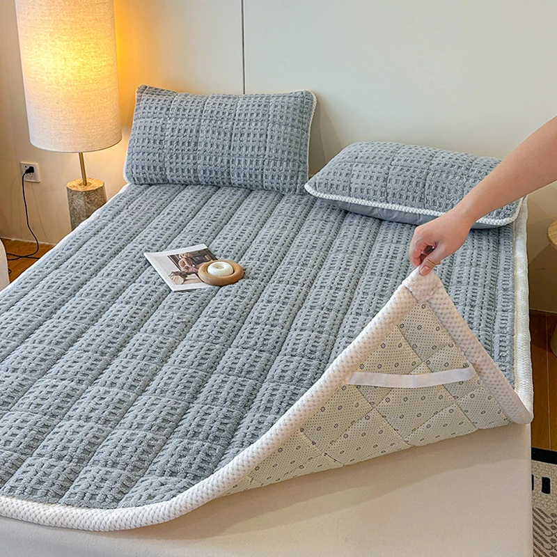 جديد تاتامي فراش الشتاء بلون رقيقة وسادة لينة تنفس عنبر غطاء مرتبة عدم الانزلاق وسادة واقية Colchas 150x200