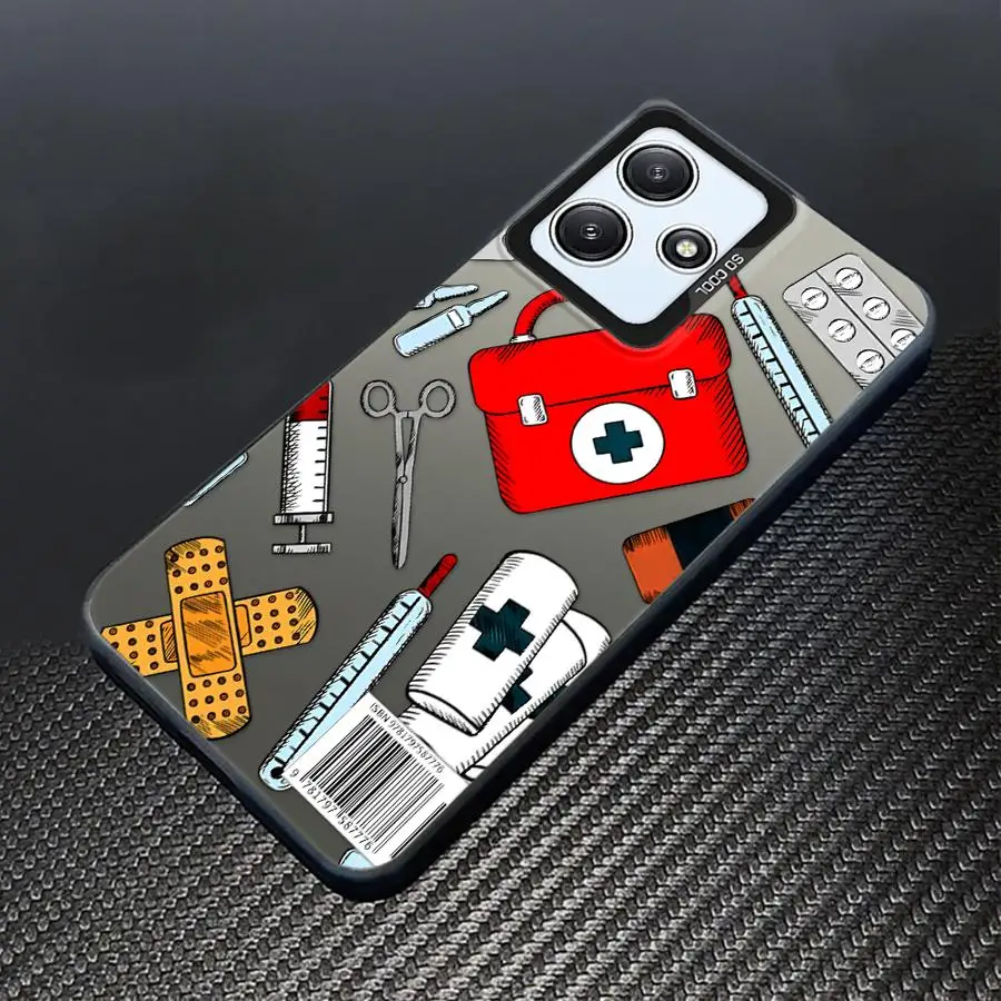 حافظة طبية رائعة للممرضات لهاتف Xiaomi Redmi Note 12 13 14 Pro Plus 10 11 Pro 11s 10s غلاف ناعم #5