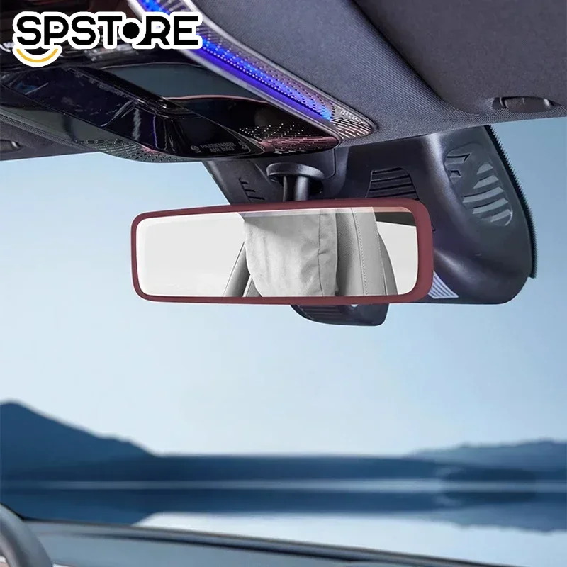 For GEELY Monjaro Xingyue L 2023 Car Rearview Mirror Silicone Protective Cover Interior Refit Frame Car Decoration Accessories