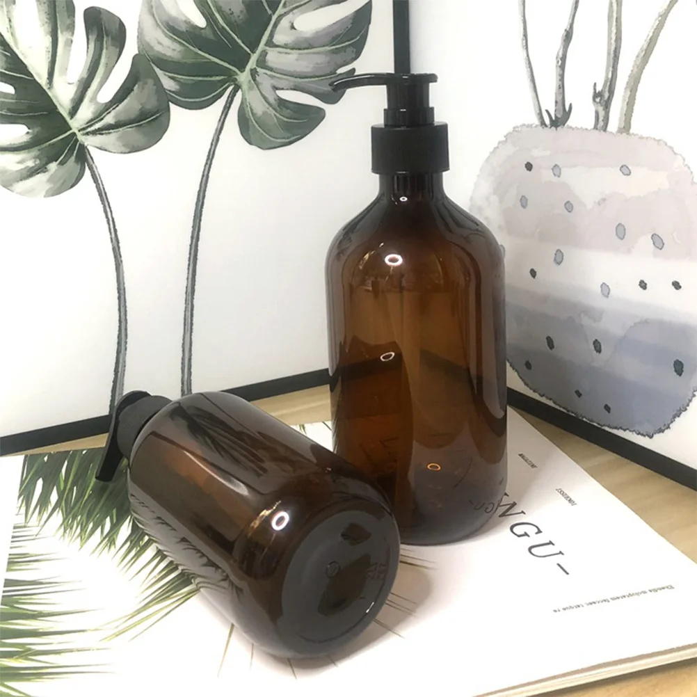 

6pcs 500Ml Shampoo Bottle Pet Pp Pump Dispenser Reusable Travel Lotion Container For Shower Gel Hand Portable Storage