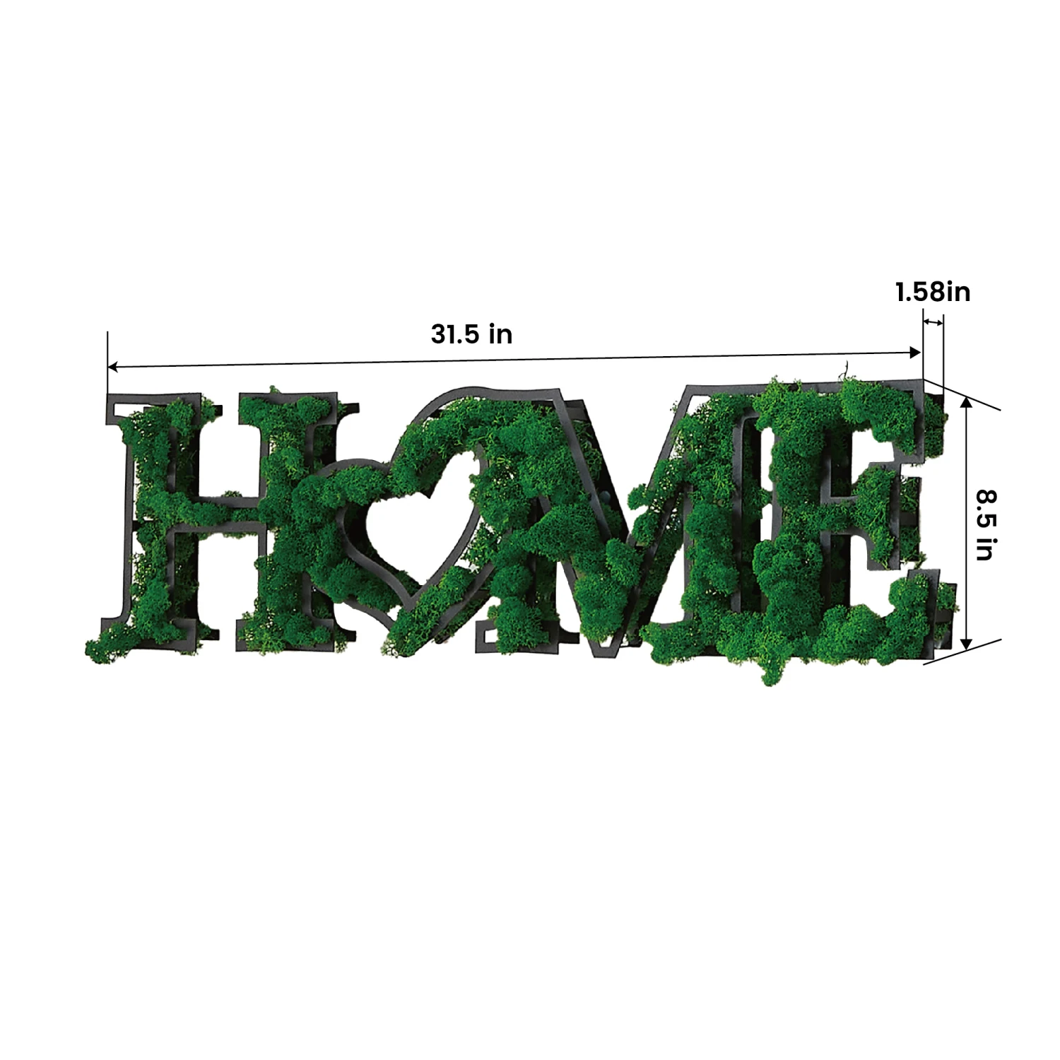 HOME Letter Art Moss Wall Decor