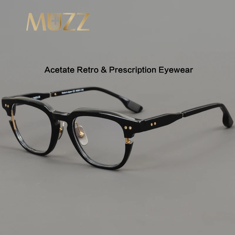 Punk Retro Acetate Optical Eyeglasses Women Men Myopia Prescription Eyewear Brand Hand Made Designer New Fashion Glasses Frames