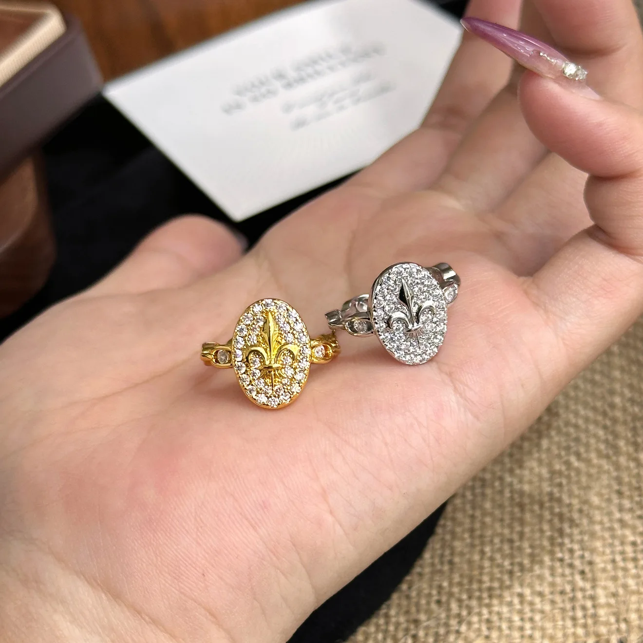 خاتم بلوم رومانسي قابل للتعديل للنساء، مجوهرات أنيقة مستوحاة من الطراز القديم، خاتم مكدس بسيط ورائع #4