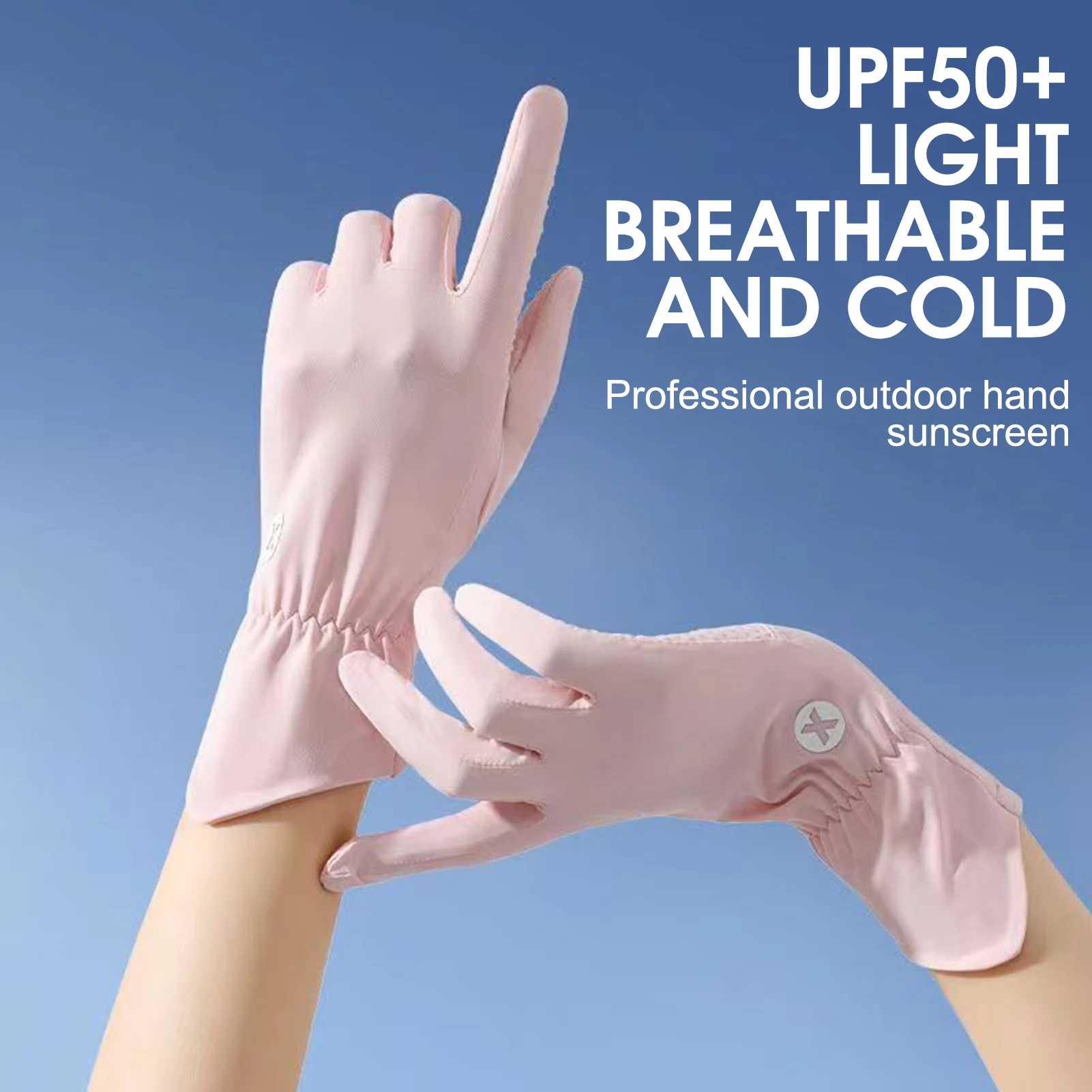 

Women's Summer Sunscreen Gloves Thin Breathable Ice Silk Gloves For Cycling Camping Running Travel Beach UV Protective Mittens