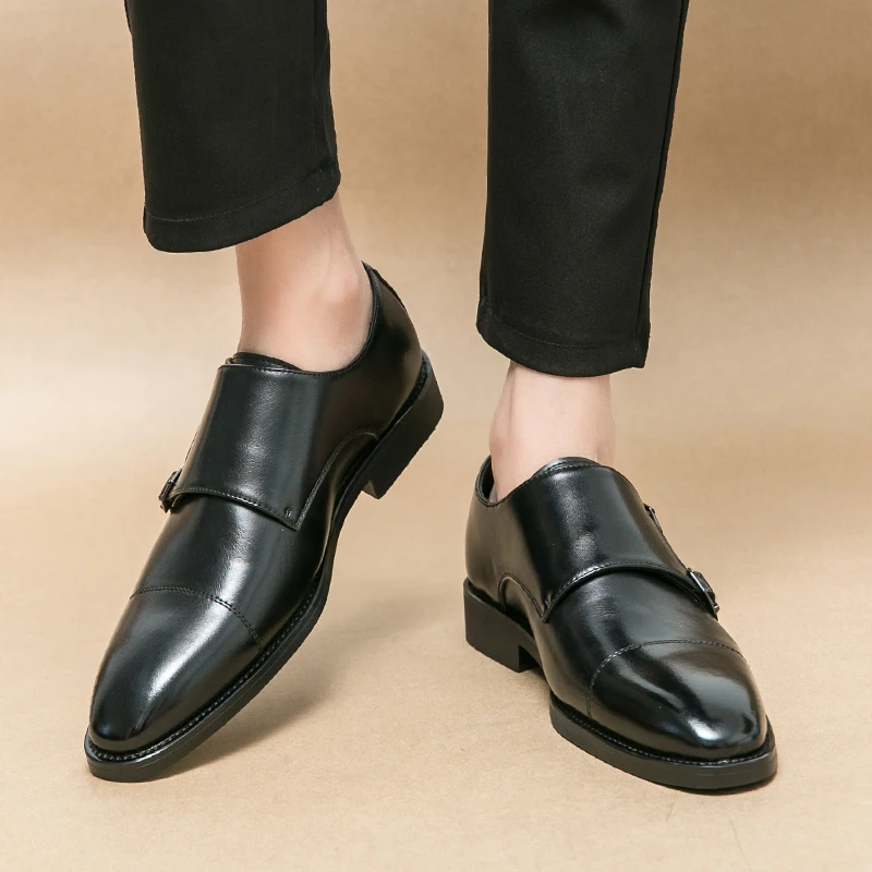 Casual Business Men's Leather Shoes Classic British style Outdoor formal party Daily office or groom's handsome shoes Hot New image 2