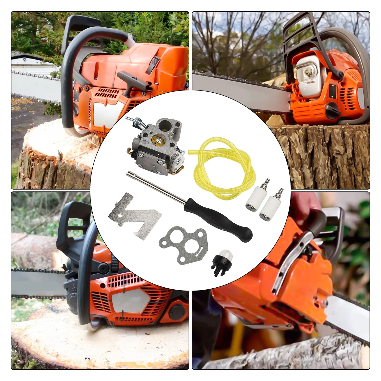 

Complete Set of Components in the Carburettor Kit for Chainsaw Models like CS2240 to Improve Engine Performance
