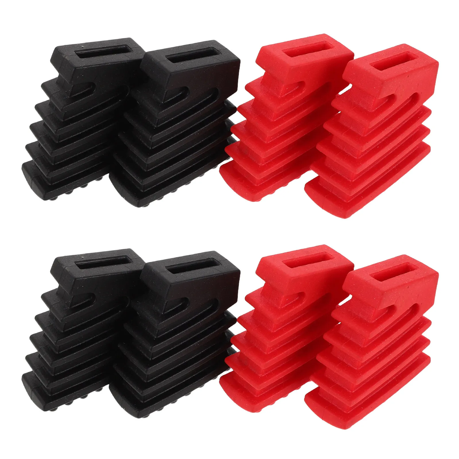 

4Pcs Drum Stand Foot Pads Anti-Slip Plastic Leg Protectors 36x45mm for Drum Rack Percussion Instruments Shock Absorption Stage