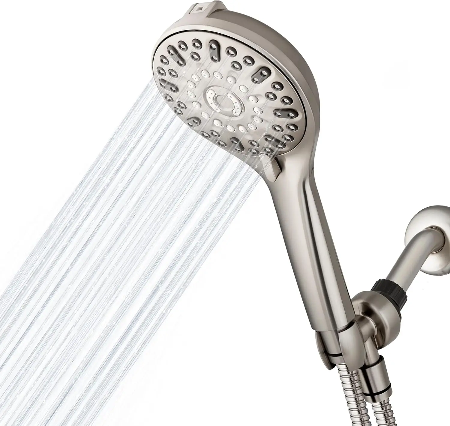 

High Pressure Handheld Shower Head with 7 Spray Modes, Easy Installation, and 6-Foot Metal Hose