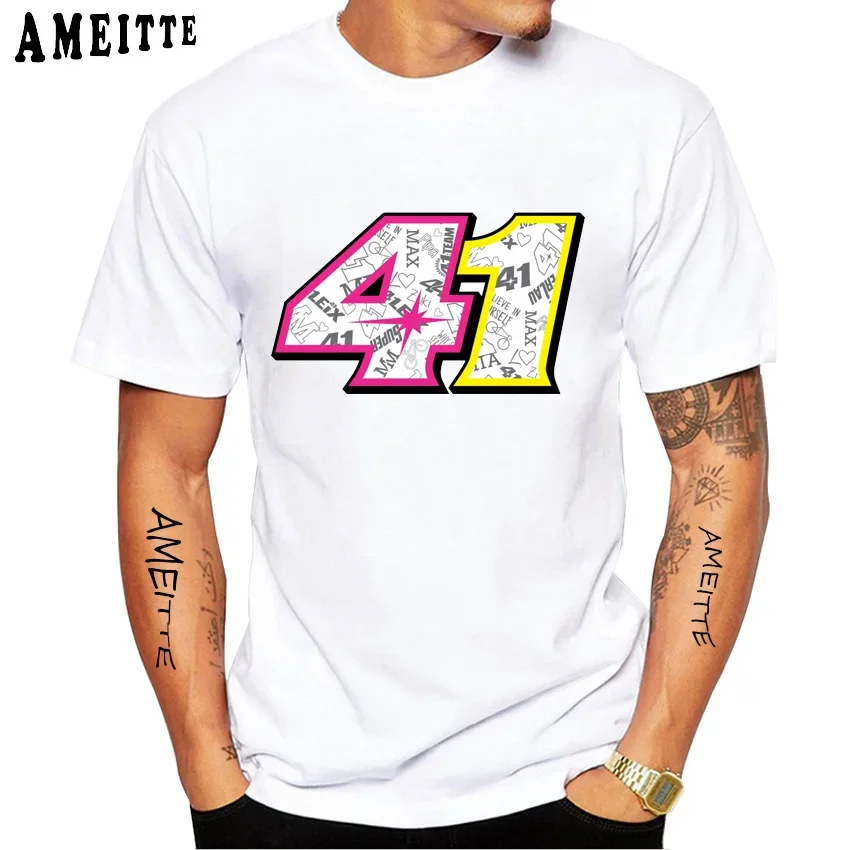 GP 2023 New Aleix Espargaro 41 Classic T-Shirt Summer Men Short Sleeve GS Adventure Motorcycle Sport Casual Boy White Tees Tops