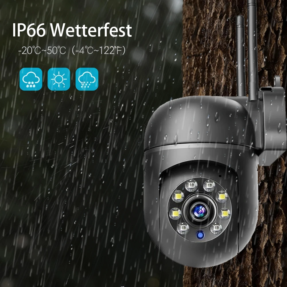 5MP Mini Wireless PTZ Camera Wifi Outdoor Surveillance Two-way Audio Network Security Wifi PTZ Mini Camera