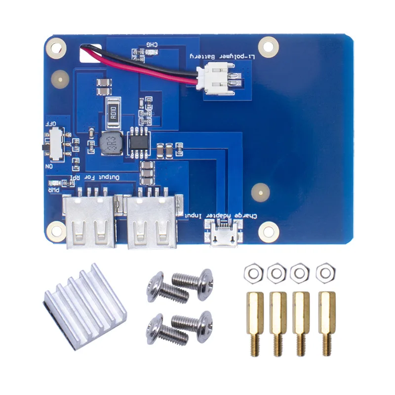 Raspberry Pi Lithium Power Expansion Board Dual USB Output For Pi3 Portable Field Use Power Bank