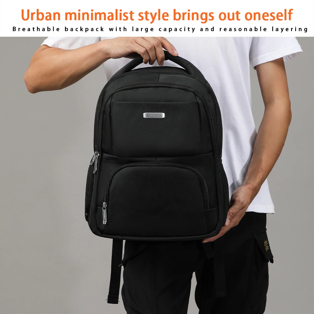 1Pcs【Extra Large Capacity】Multifunctional Business Travel Backpack with Scientific Compartment Design: Main Bag + Left Compartment + Side Pockets, Includes Laptop Compartment, Breathable Back Panel, Commuting and School Essential