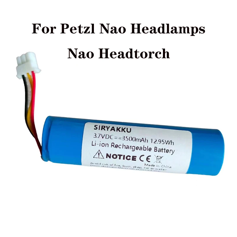 Rechargeable 3.7V 3500mAh For Petzl Nao Headlamps Nao Headtorch Outdoor headlamp Lithium-ion Battery