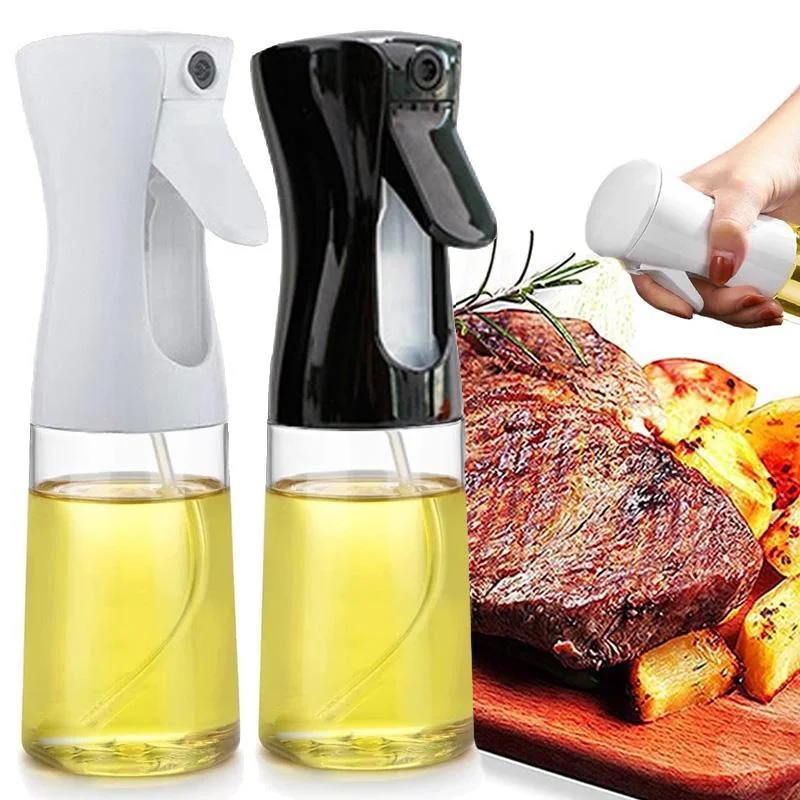 

160/200/300ml Cooking Oil Sprayer 1PC Plastic Portable Fillable Oil Spray Bottle Kitchen Tool for Air Fryer