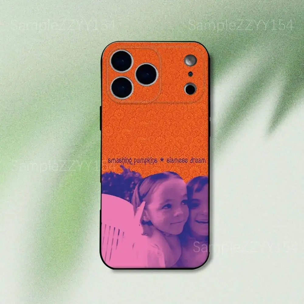 The Smashing Pumpkins Phone Case For iPhone 17,16,15,14,13,12,Pro,Max,Plus,E,SE4,Air,Mini Black Soft Funda