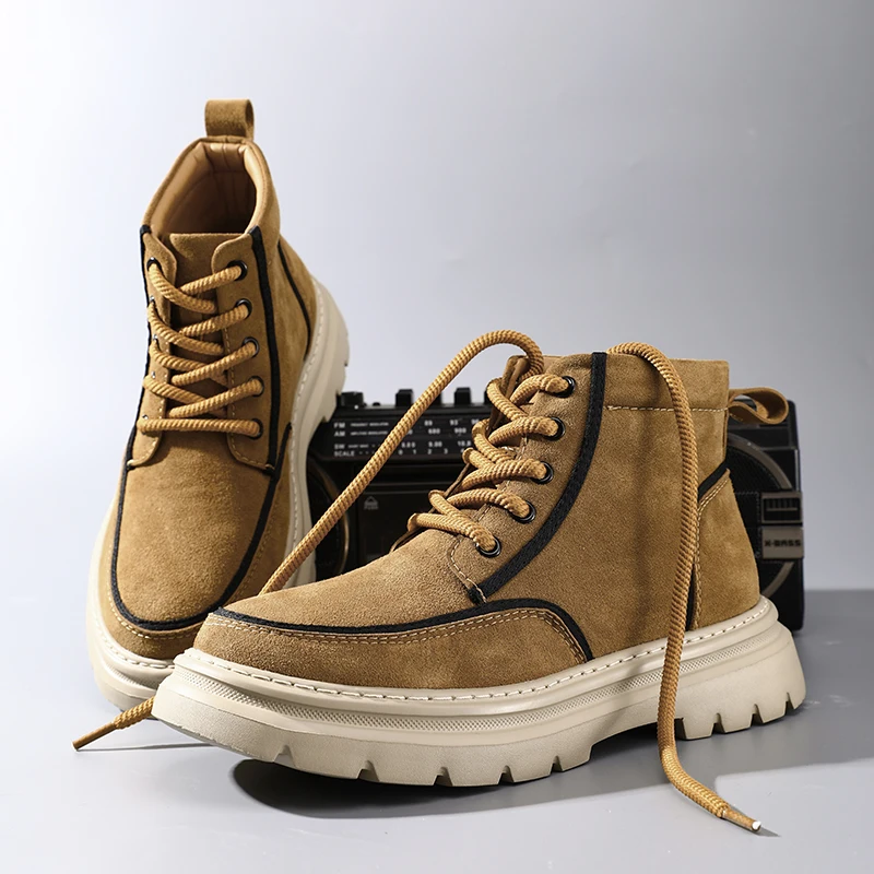 

Men's autumn and winter boots Thick bottom height increasing style Office leisure party Outdoor trendy hot selling shoes New