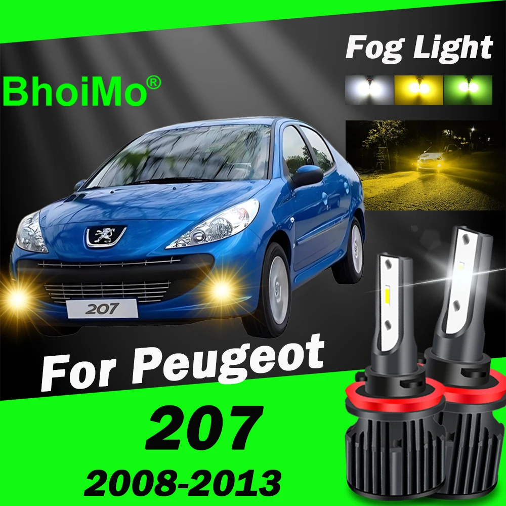 

BhoiMo For Peugeot 207 2008 2013 Front Fog Light Lamp Led Bulb 2009 2010 2011 2012