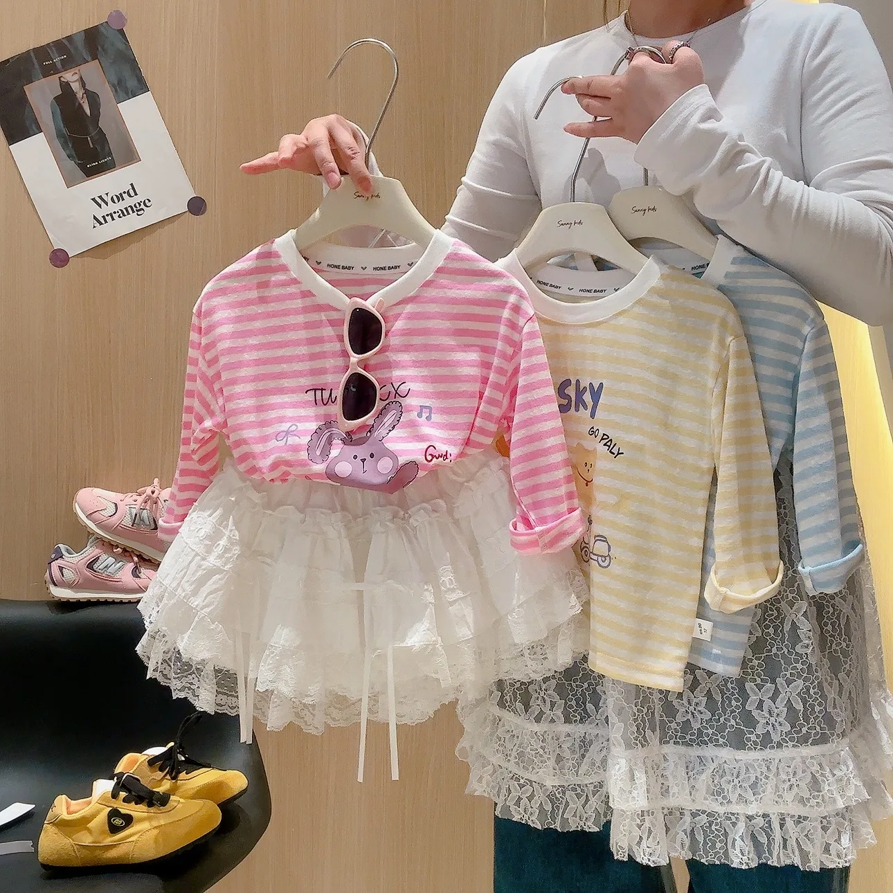 Baby Clothing Korea - Dziewczęca koszulka T-shirt Wiosna Lato Nowa