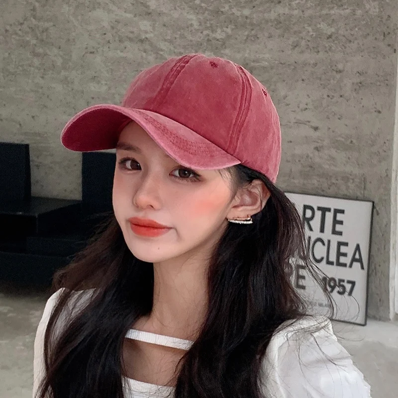 New Baseball Caps for Women Summer Ponytail Baseball Cap Hats Men Baseball Cap Cotton Outdoor Simple Vintage Visor Casual Cap