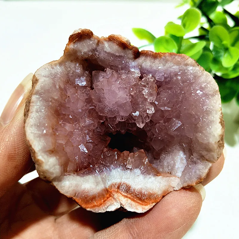 Natural Pink Amethyst Stone Quartz Crystal Geode Room Decoration Amethyste Real Raw Mineral Spiritual Healing Crystals