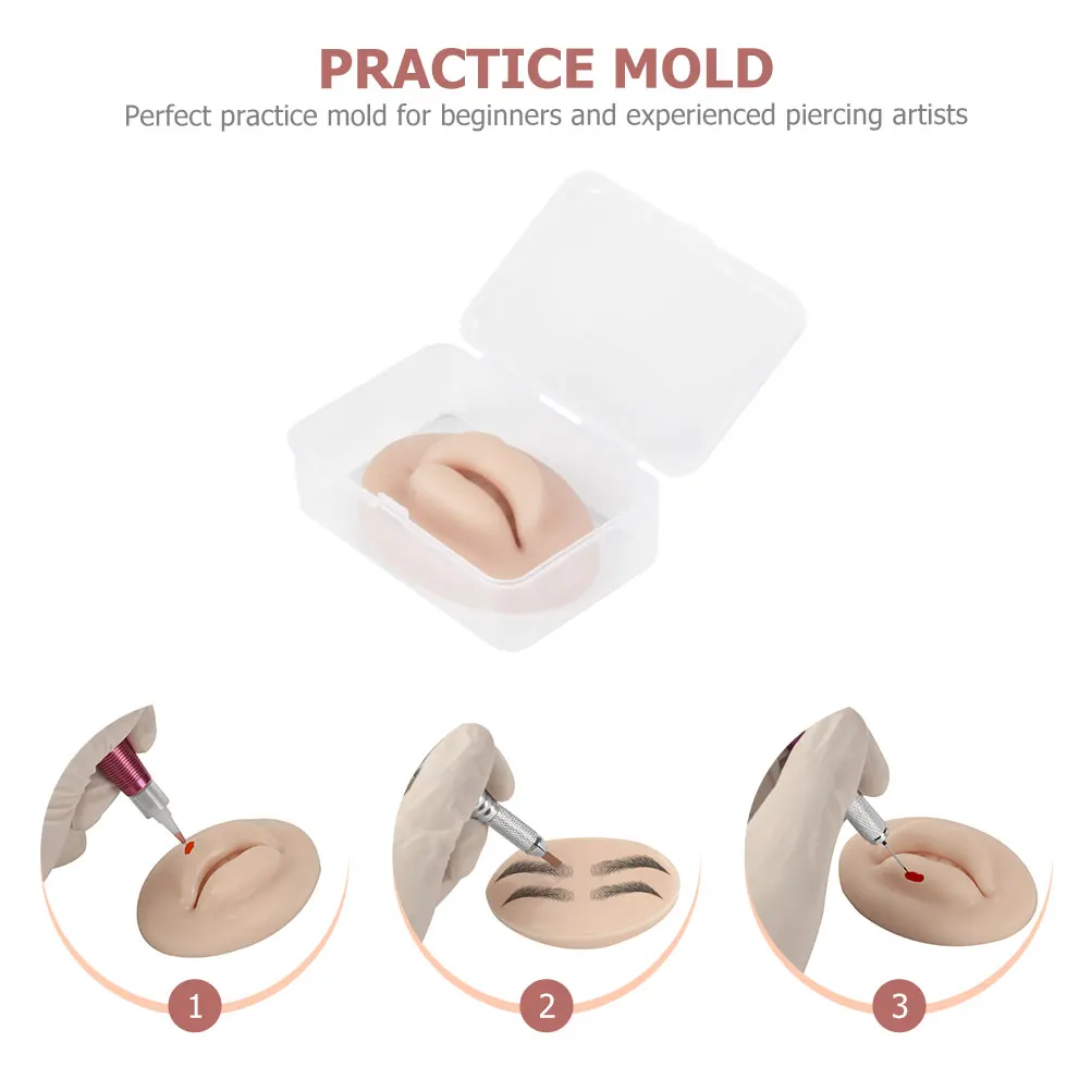 

Realistic 5D Lip Fake Skin For Tattoos Lip Jewelry Display Practice Piercing Training Portable Tattooing Supply