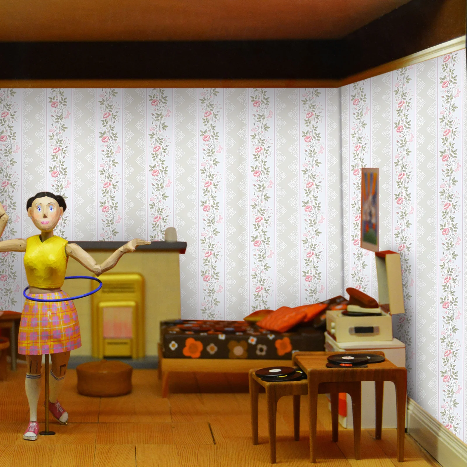 Pegatinas Pared Miniaturas Pegatinas Pared Casa Muñecas DIKACA - 20 Piezas, Papel Tapiz Mini, Despegar Y Pegar Papel Tapiz Mini Despegable