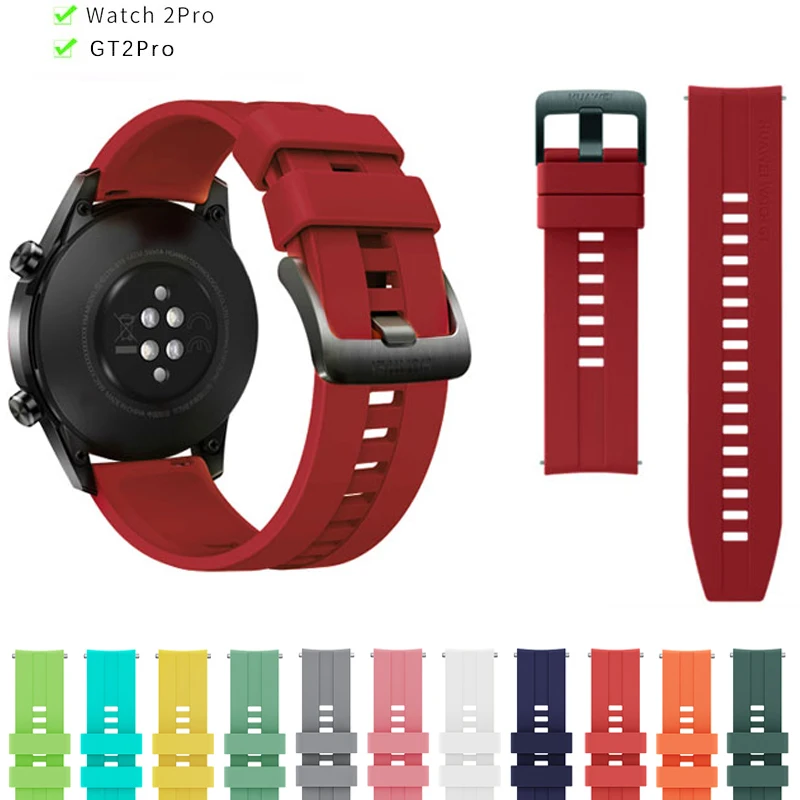 22mm Watch Strap For  Huawei Watch gt 2/2e/3 pro Silicone Smartwatch Belt Bracelet Samsung Galaxy watch 3/45mm/46mm S3 Band