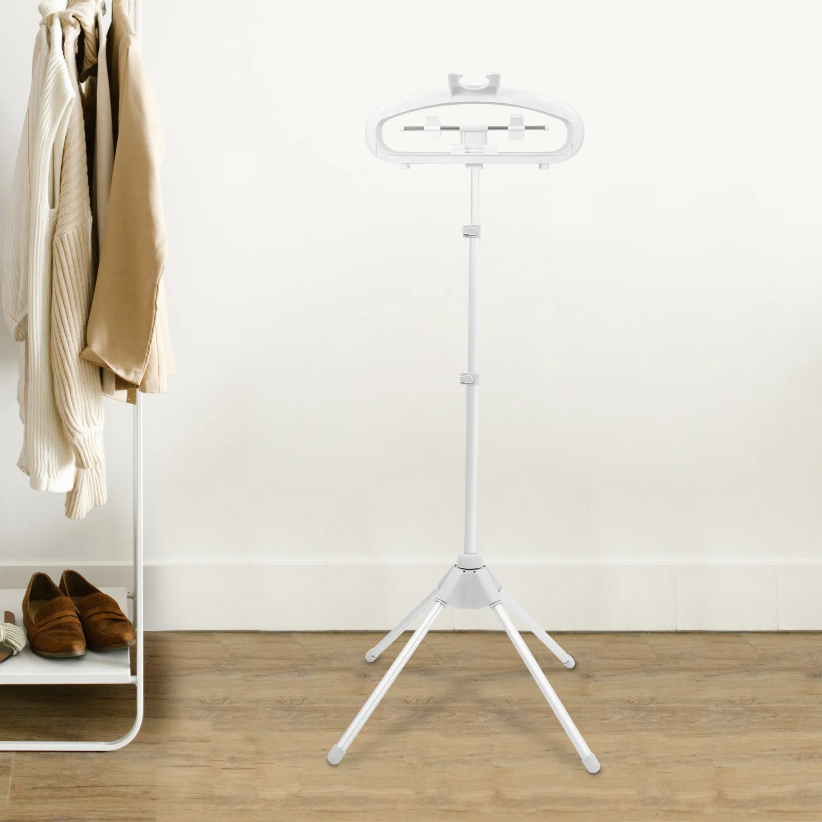 Collapsible Lightweight Garment Steamer Hanger for Ironing Cotton Coat Shirt Suit Windbreaker Woolen Down Jacket Pants Skirt