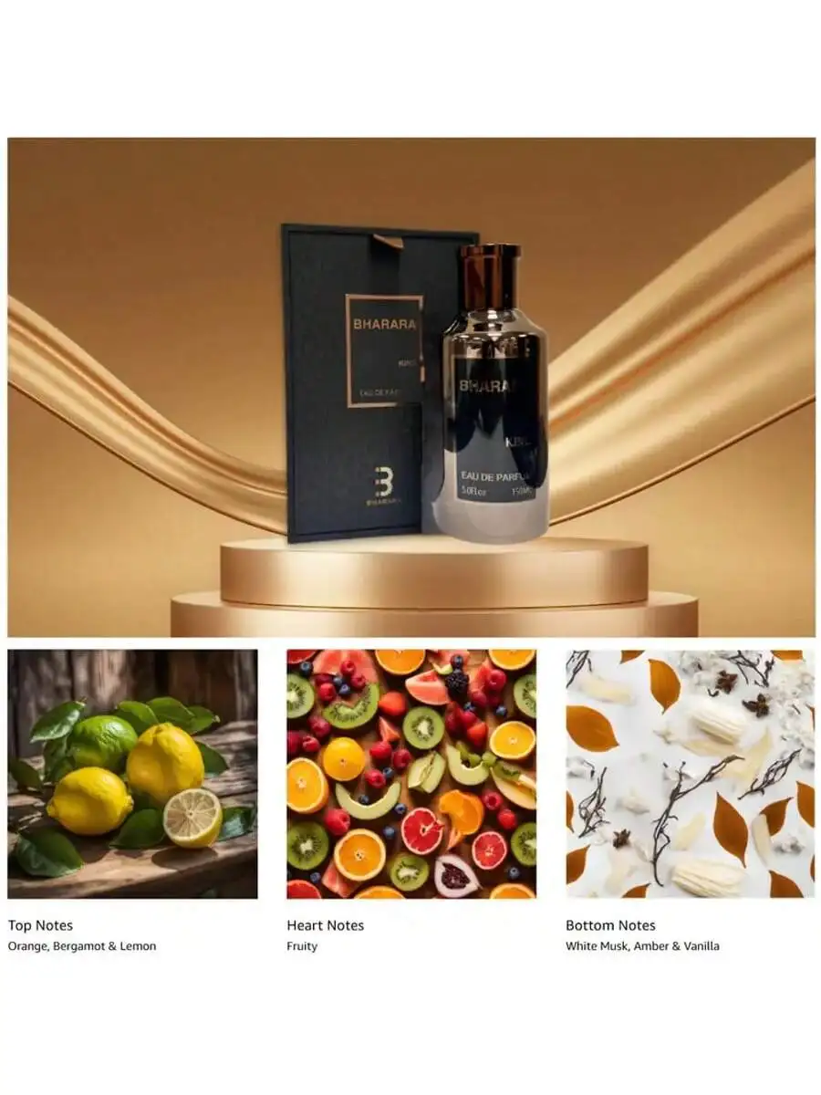 King for Men Eau De Parfum Spray, 3.4 Fl Oz/ 100 ml