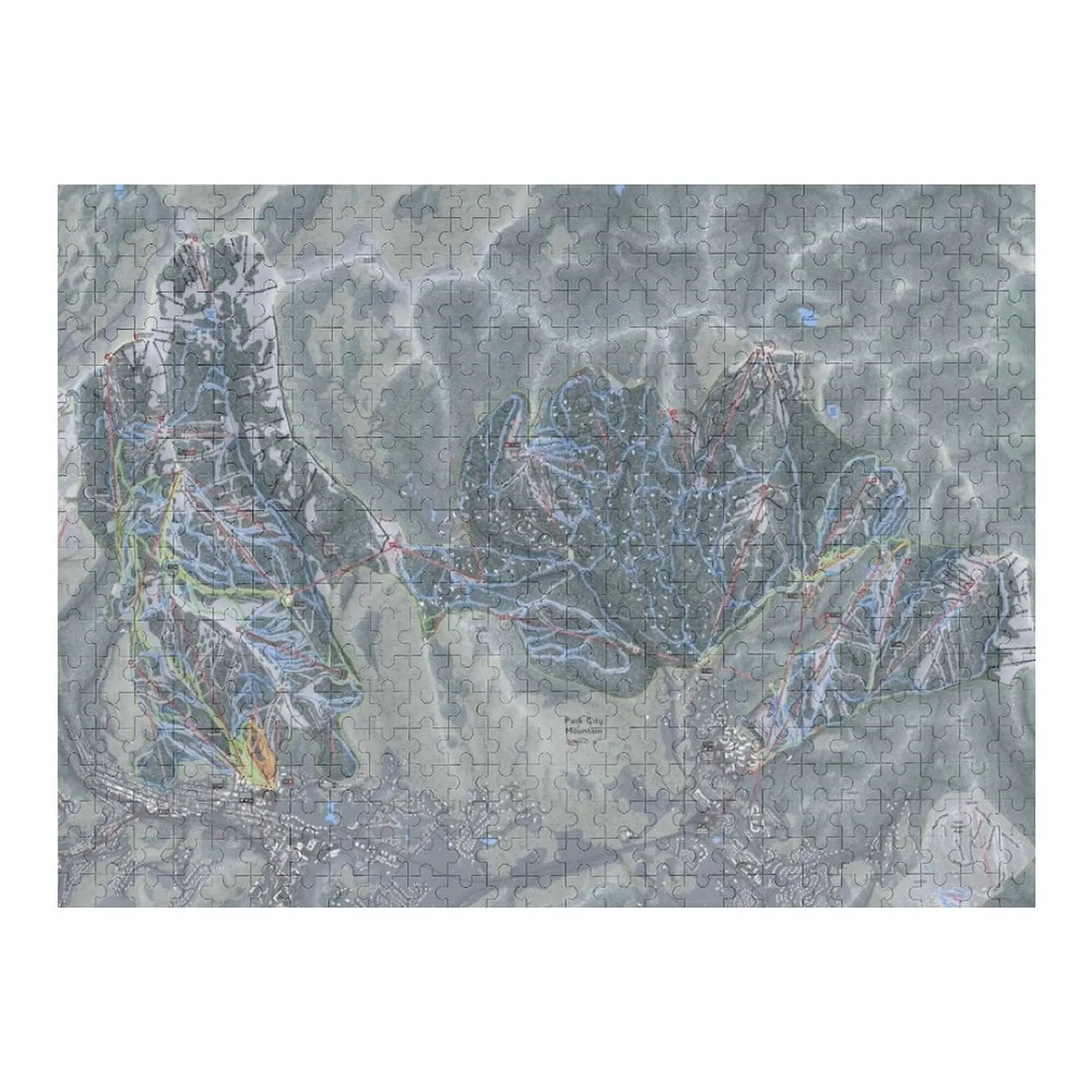 

Парк-Сити, горный курорт, карта тропы, головоломка, новые игрушки для детей, 2022, персонализированная деревянная головоломка с именем