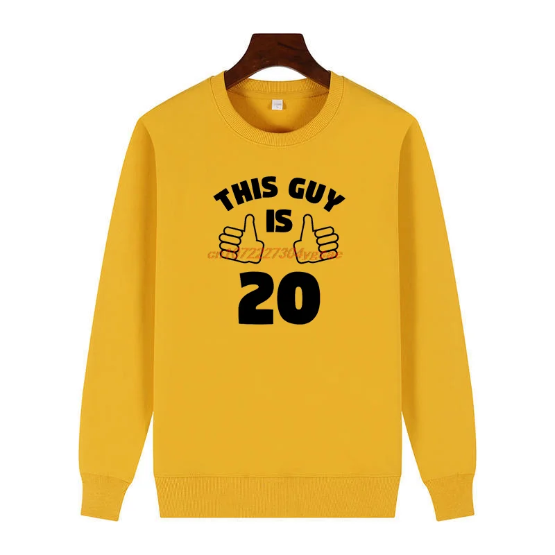 Ropa de invierno, este chico es de 20 años, camisa, regalo de 20 cumpleaños, suéter estampado, jersey de lana con cuello redondo, ropa deportiva para hombre