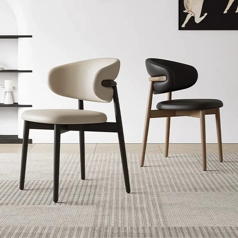 

Luxury Modern Nordic Dining Chair Wooden Retro Bar Dining Room Dining Chair Hotel Makeup Sillas Para Comedor Vanity Furniture