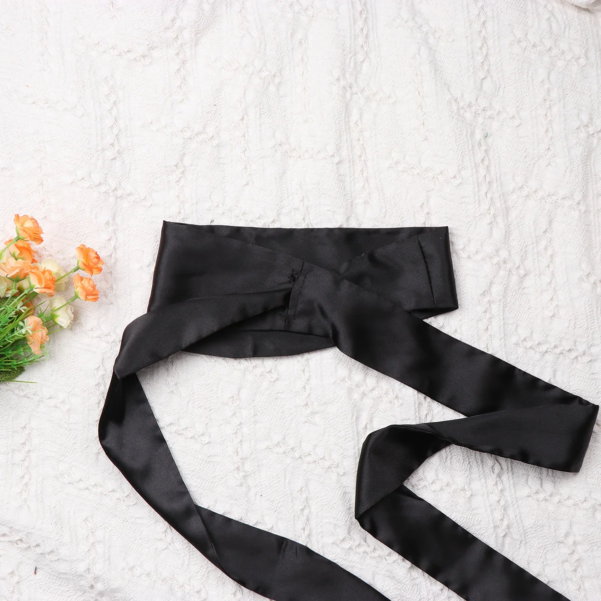 

Wide 75CM Women Silk Ribbon Belt Ribbon Sash Bow Dress Accessory Satins Belts For Bow Sash Belt Women Fashion