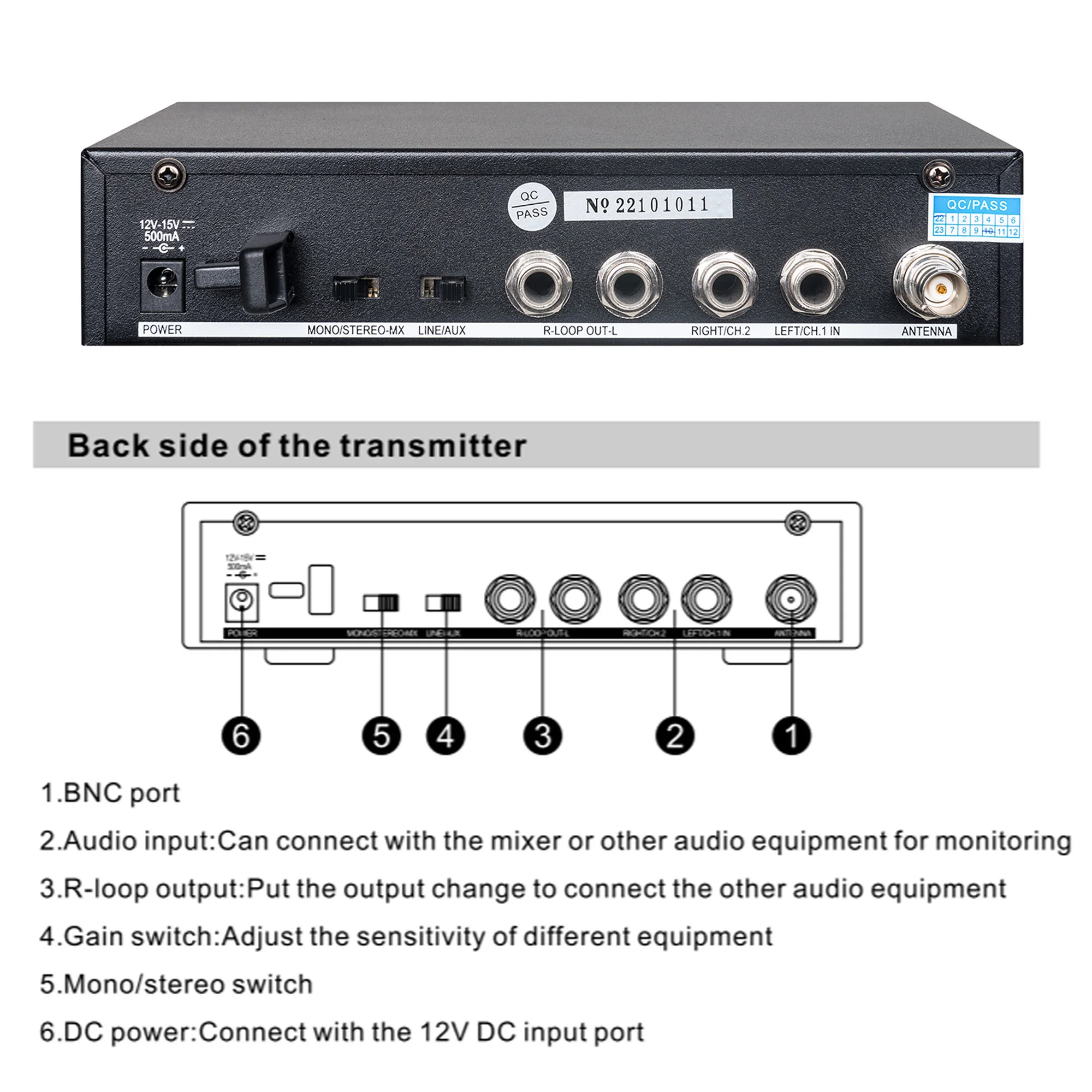 Betagear Rack Mount Stereo In Ear Monitor Professional Audio Stage Return PSM480 Wireless Monitoring System For Bands Musicians