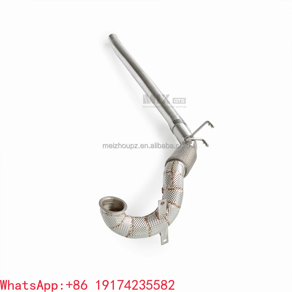 

Stainless Steel Exhaust Downpipe for AUDI S3 2.0T 2015-2022 High Performance Exhaust Downspout with Insulation Layer