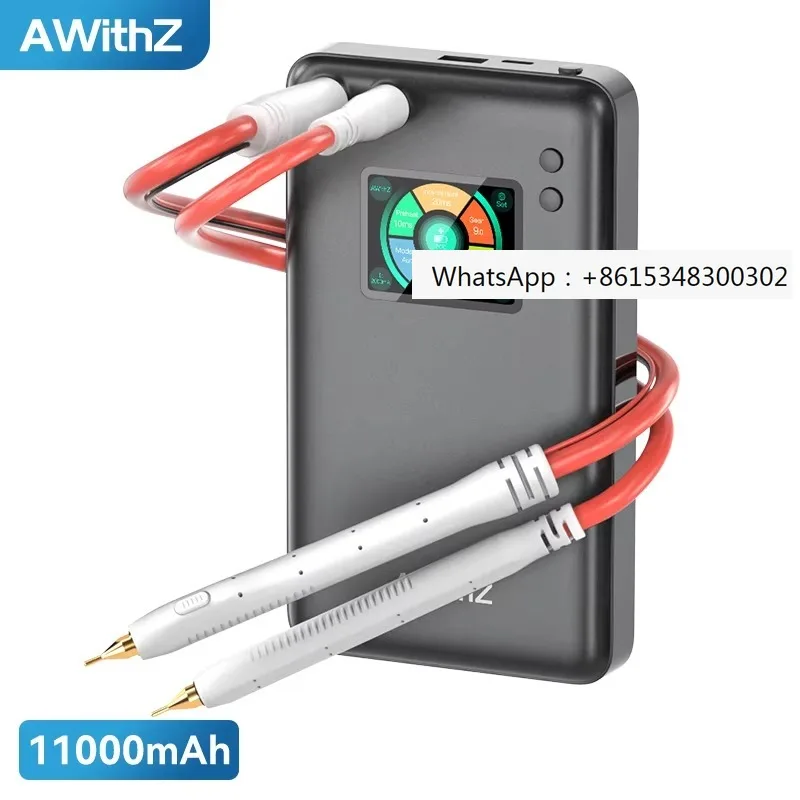 11000 mAh spot welding machine with LCD display and 0.35 mm ba-ttery welding machine, available in 7 user interface languages