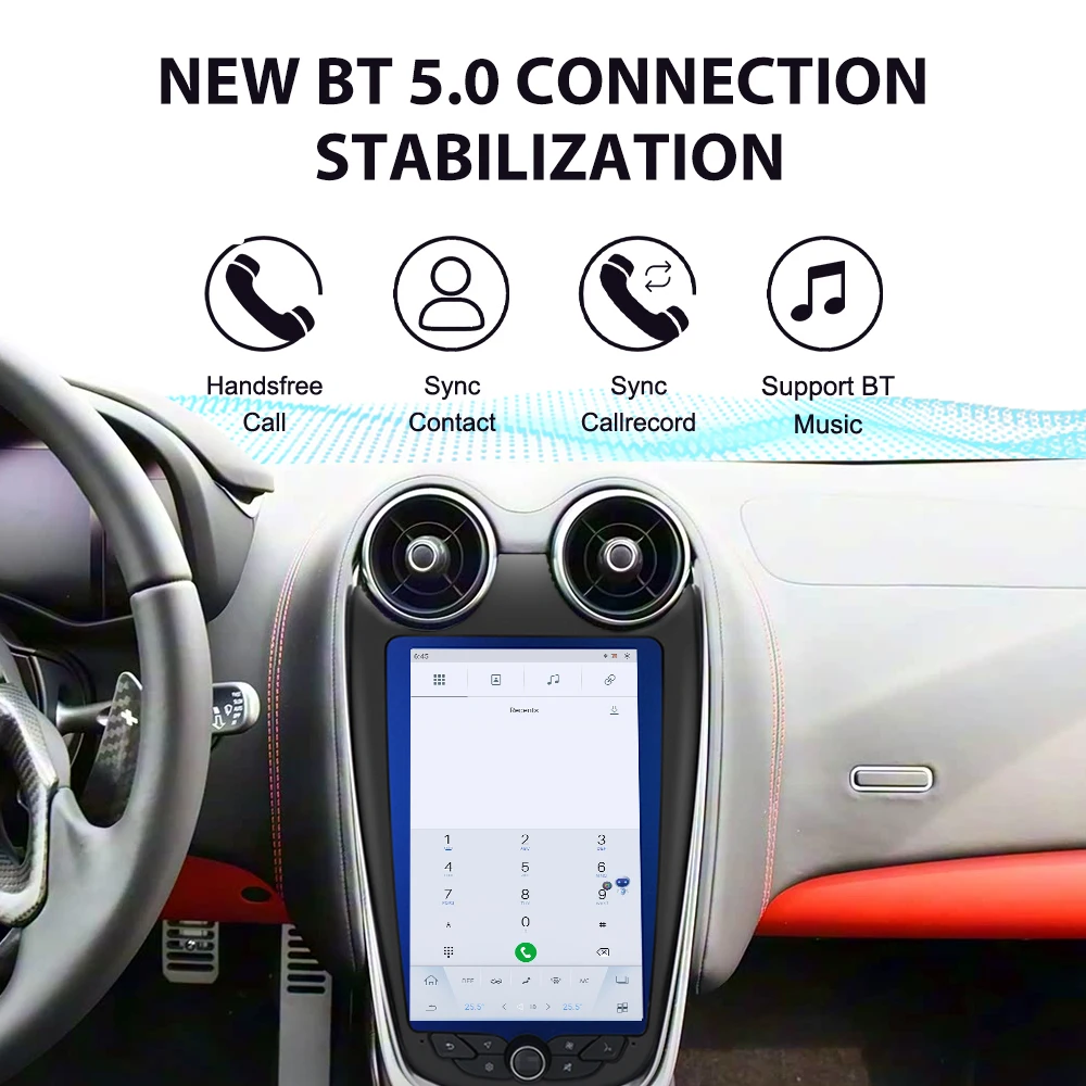 Wireless CarPlay Multimedia Car Radio Android 13 For McLaren 540C 570 GT 2015~2021 GPS Navigation Stereo Receiver Head Unit