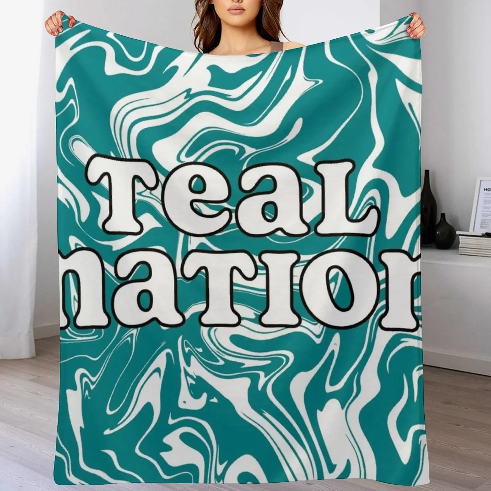 teal nation ccu Throw Blanket Luxury warm for winter Beach for babies Blankets