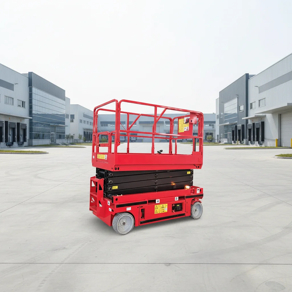 Self-propelled 6-16m Electric Hydraulic Scissor Lift 230-450KG Capacity 20m Max Height For Sign Installation