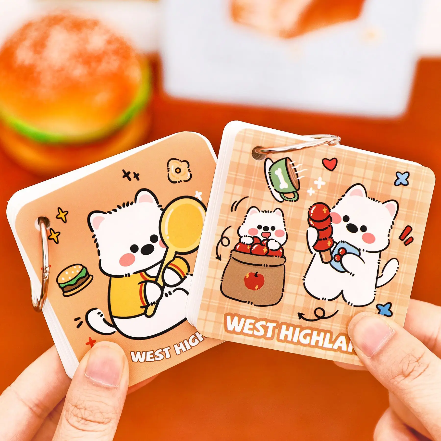 80/640 Sheets Creative Cute Ring Mini Loose-leaf Hand Book Student Portable Notebook Ring Binder Kawaii School Supplies