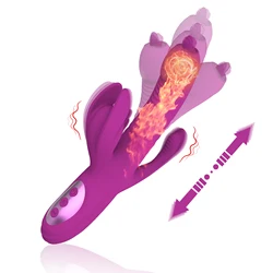 3 In 1 Swing Telescopic Vibrator Clitoris Stimulator Vagina G Spot Massager Heating Masturbator For Women Adult Sex Toys 18+