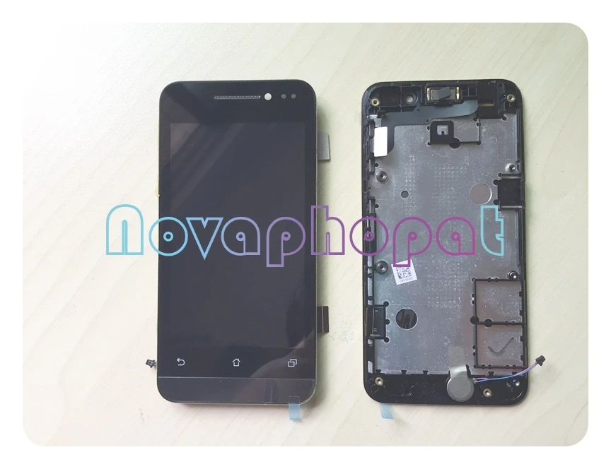 Novaphopat TOP Digitizer Screen For Asus Zenfone 4 A400CG LCD Display With Touch Screen Sensor Full Assembly Frame Replacement