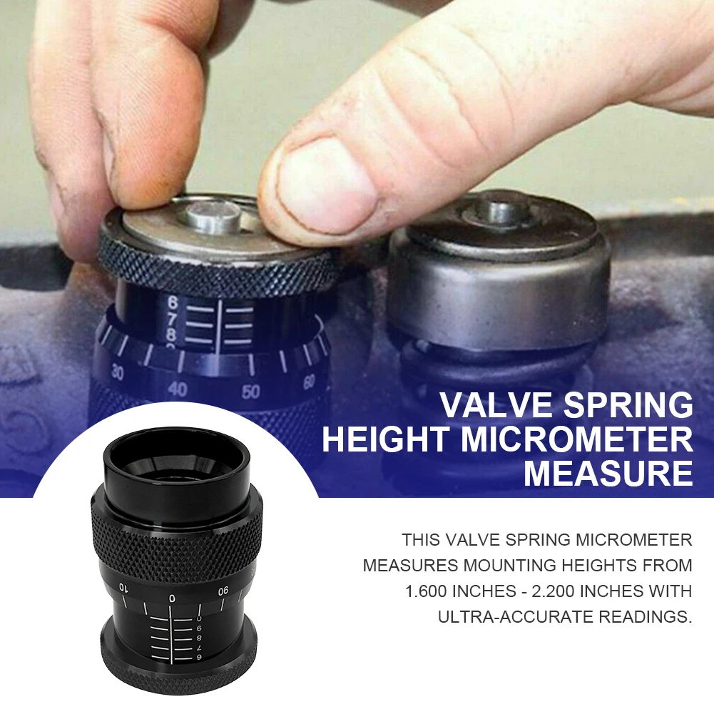 Valve Spring Height Micrometer 1.600-2.200 Inch Valve Spring Height Caliper High Precision for Most V8 Engines