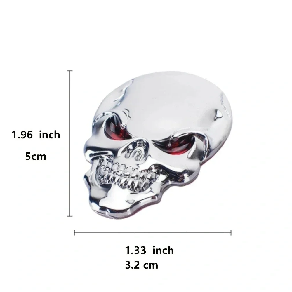 2pcs Skull Pirate Skeleton Buccaneer Head Skull 3D Metal Car Body Sticker Auto Rear Emblem Badge Decal Car Sticker