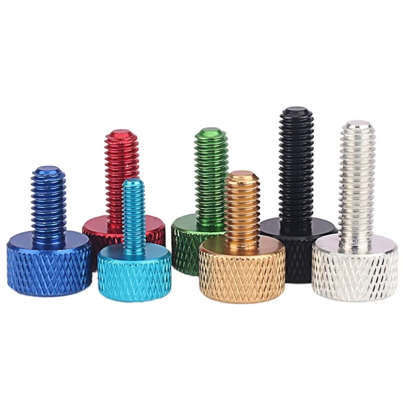 M3 M4 M5 M6 الملونة الألومنيوم اليد تشديد الإبهام مسامير مخرش الجناح مسامير بأكسيد مناسبة DIY بها بنفسك إطارات الكمبيوتر الرئيسية الجانب