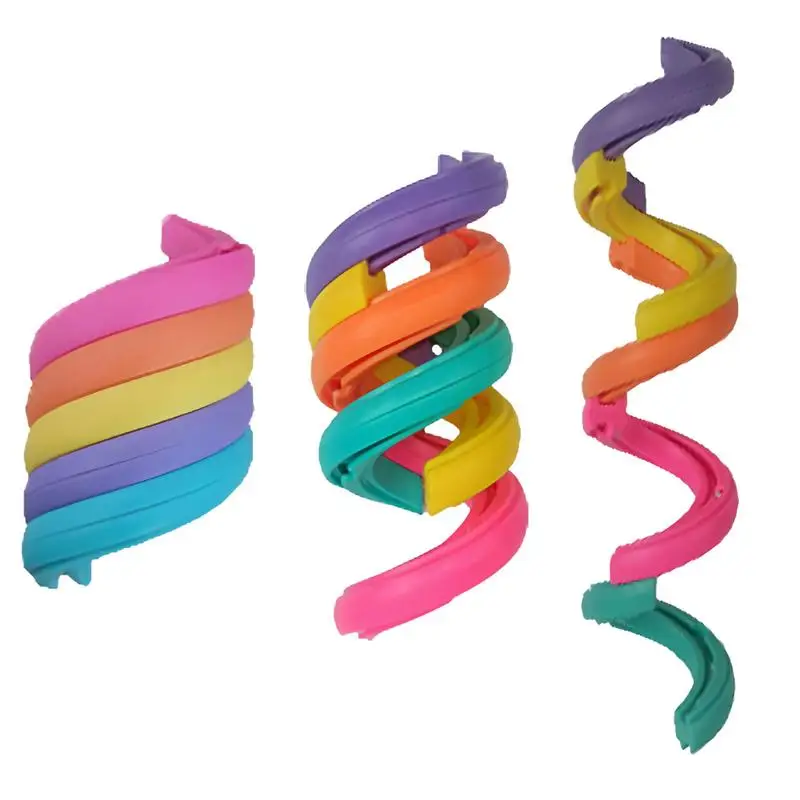 

new Rainbow Press Toy Kids Creative Rainbow Twist Sensory Toy Exquisite Rainbow Fidget Squeeze Stress Relieve Toy for children