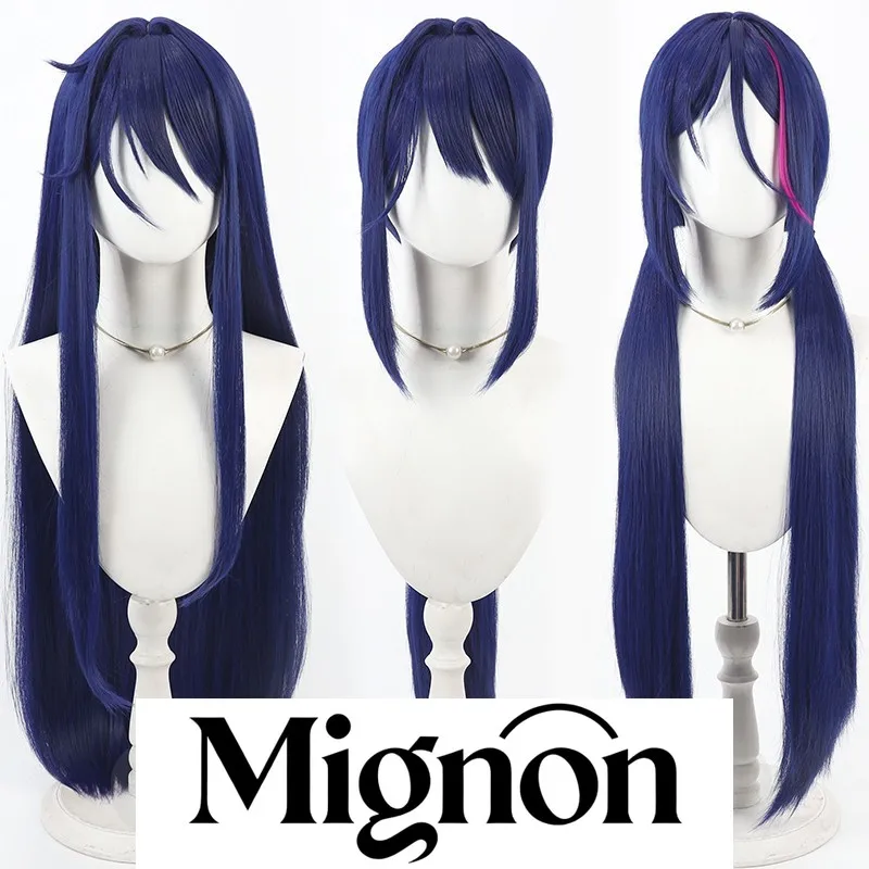 

Cyber Ghost Crazy Mita парик для косплея темно-синий силиконовый скальп подарок на Хэллоуин